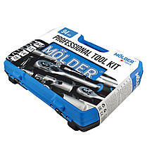 Набір головок торцевих з тріскачками 94ед 1/2", 1/4" CR-V Molder MT600944, фото 3