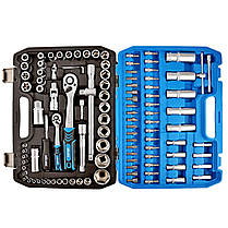 Набір головок з тріскачками 108 од 1/2", 1/4", CR-V Molder MT60108, фото 5