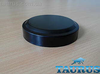 Круглий чорний декоративний фланець Eco D100мм висотою 24мм із н/ж сталі, без отвору. Суцільний