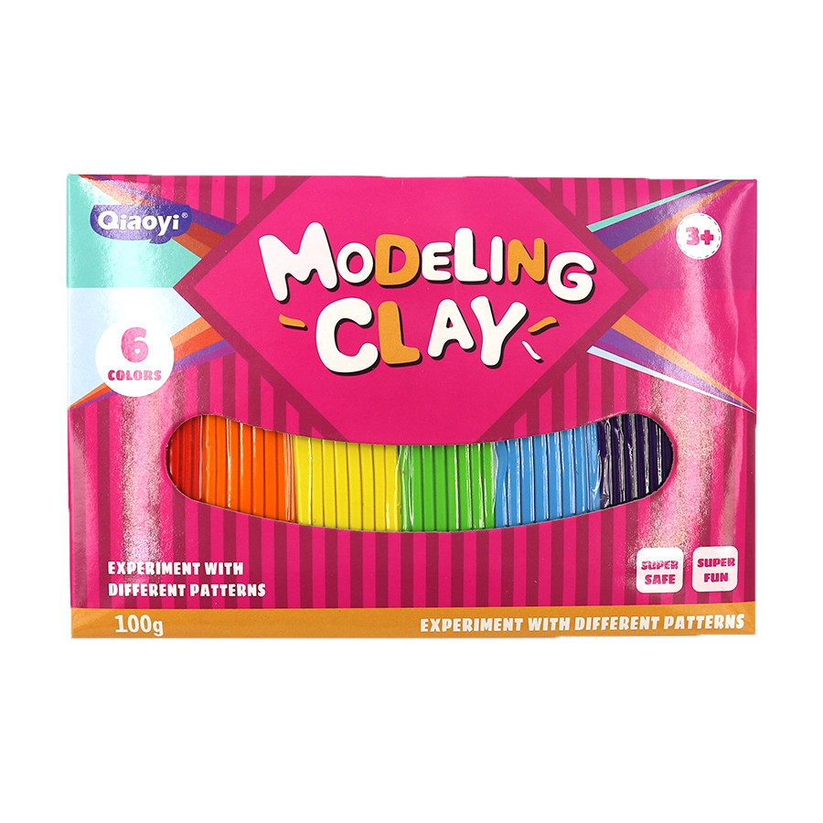 Пластилін Modeling Clay 6 кольорів 100 грамів. Моделін для ліплення