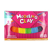 Пластилін Modeling Clay 6 кольорів 100 грамів. Моделін для ліплення