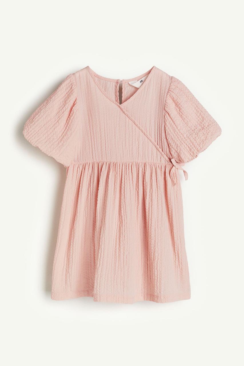 Сукня з об'ємними рукавами рожева H&M 128, 134см