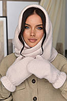 Комплект "Селін" косинка та рукавиці, колір рожевий