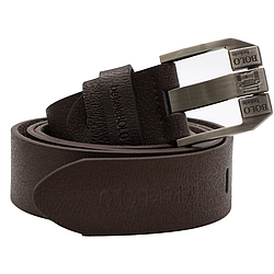 Чоловічий ремінь шкіряний 125см, Bolo Bekele №2, Коричневий / Шкіряний ремінь під джинси / Ремінь під штани