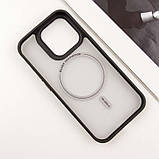 TPU+PC чохол Blueo Skin Friendly Frosted with MagSafe для Apple iPhone 14 Pro Max (6.7") Чорний, фото 6