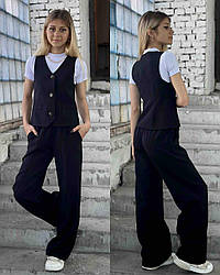 Шкільний костюм для дівчинки "Дана", чорний, розміри 32 — 42 на зріст 128 — 158 + Відеообзор!