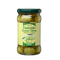 Оливки грецькі зелені Халкідикі з кісточкою Pelion, Greek Chalkidiki Green Olives 200 г