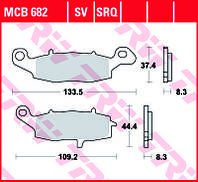 Тормозные колодки TRW / LUCAS MCB682