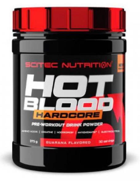 Енергетик Scitec HOT BLOD HARDCORE 375 грам Смак : orange juice