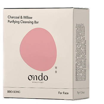 Мило для обличчя та тіла Ondo Beauty 36.5 Charcoal & Willow Purifying Cleansing Bar, 70 г