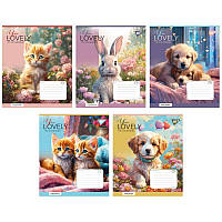 Зошит шкільний Yes 12 аркушів коса лінія You Lovely (25)