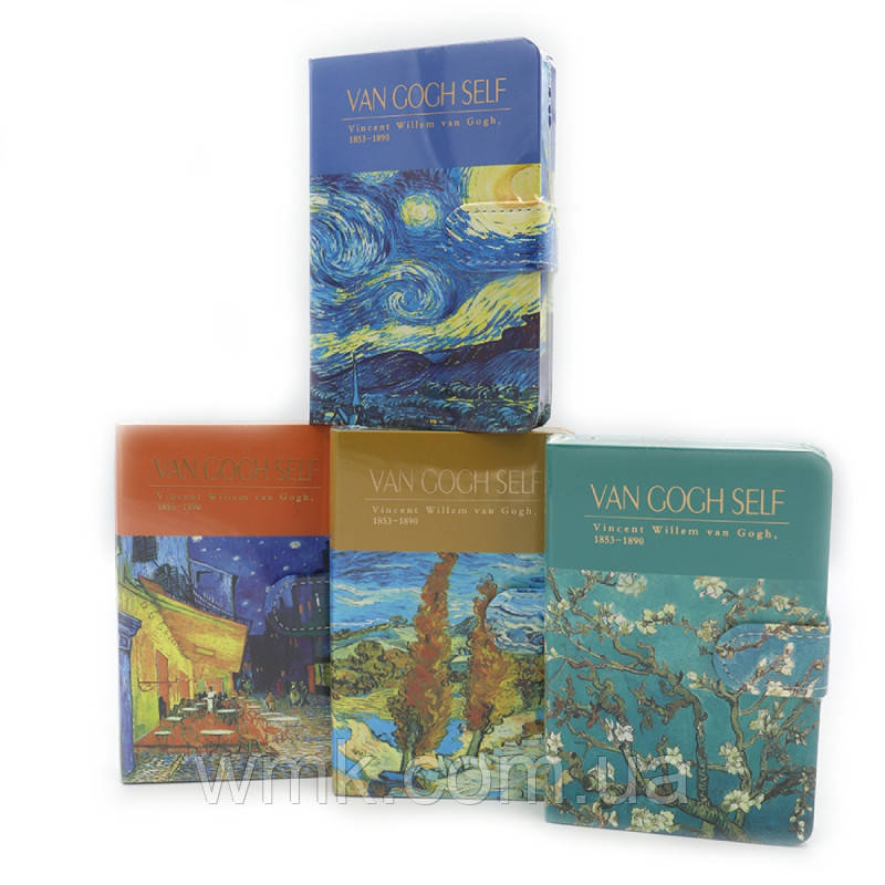 Блокнот А6/112арк на кнопці  Картина  mix4  9501-14