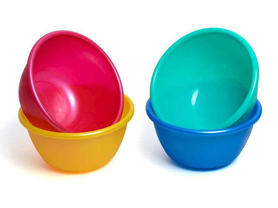 Миска пластикова кухонна 2,0л з мірн. шкалою синя ТМ МЕД FG, фото 1