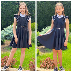 Шкільний сарафан для дівчинки "Гричко" чорний, розміри 32 — 42 на зріст 128 — 156