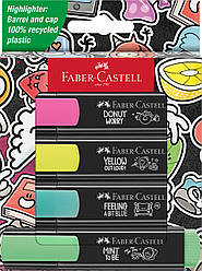Набір маркерів Faber-Castell Textliner 46 GRAFFITI, 4 кольори (2 пастельних + 2 неонових), 254690