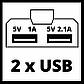 Зарядний пристрій USB акумуляторний Einhell TE-CP 18 Li USB - Solo (4514120), фото 9