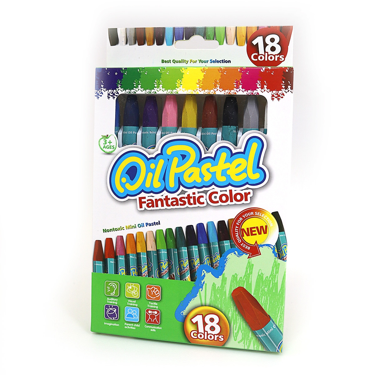 Крейда пастель набір 18 кольору d10 мм Пастель олійна Oil Pastel 3832-18