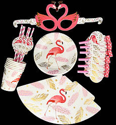 Набір на день народження "Фламінго", на 6 осіб