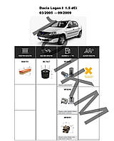Комплект фільтрів Dacia Logan I 1.5 dCi (2005-2009) WIX