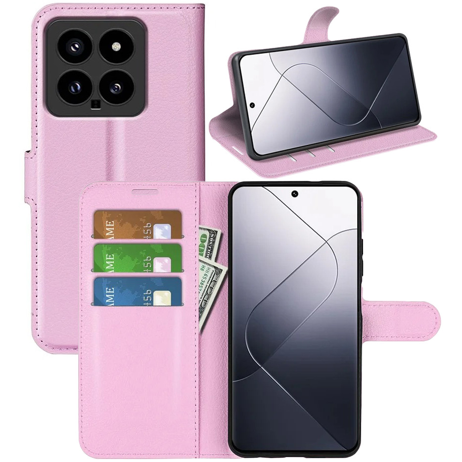 Чохол-книжка Litchie Wallet для Xiaomi 14 Light Pink, фото 1