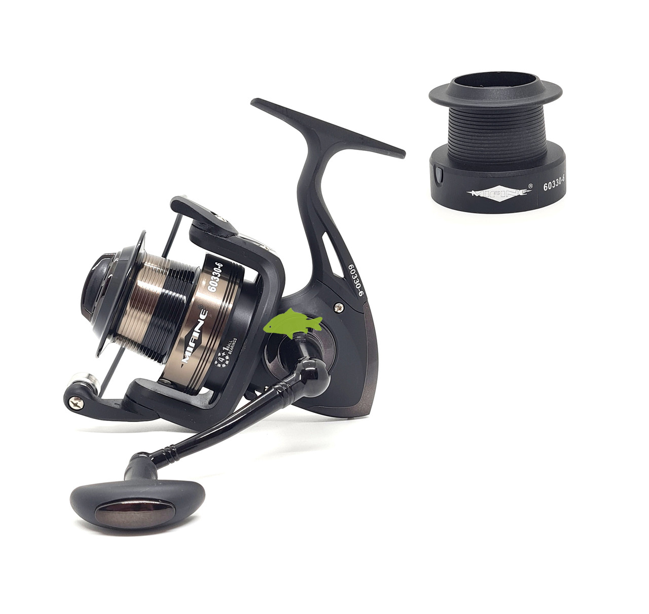 Котушка Mifine Mars 3000F (4+1BB, 5.2:1) шпуля Long Cast, фідерна котушка з конусної шпулею