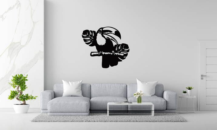 Панно декоративне картина на стіну Тукан LED підсвітка 16 кольорів пульт 400х350 acr-p000192, фото 2