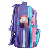 Рюкзак шкільний каркасний для дівчинки, 2 відділення з ортопедичною спинкою "Selfie" GO24-597M-4 GoPack, фото 5