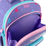 Рюкзак шкільний каркасний для дівчинки, 2 відділення з ортопедичною спинкою "Selfie" GO24-597M-4 GoPack, фото 7