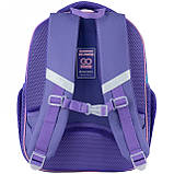 Рюкзак шкільний каркасний для дівчинки, 2 відділення з ортопедичною спинкою "Selfie" GO24-597M-4 GoPack, фото 3