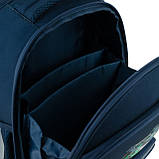 Рюкзак шкільний каркасний для хлопців, ортопедична спинка 2 відділення GO24-597M-7 GoPack, фото 8