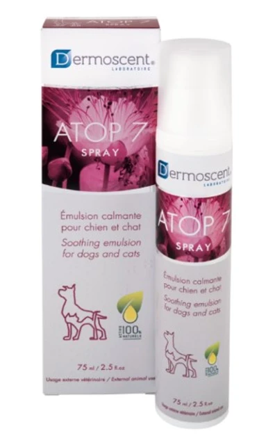 Заспокійливий спрей при алергії та атопії у котів та собак, Dermoscent ATOP 7 Spray 75 мл