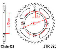 Задня зірка JT JTR895.49