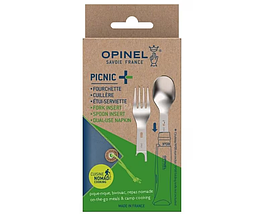 Набір столових приборів Opinel / Опінель Nomad Plus Picnic №8 з ножем (Франція), фото 4
