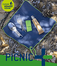 Набір столових приборів Opinel / Опінель Nomad Plus Picnic №8 з ножем (Франція), фото 5