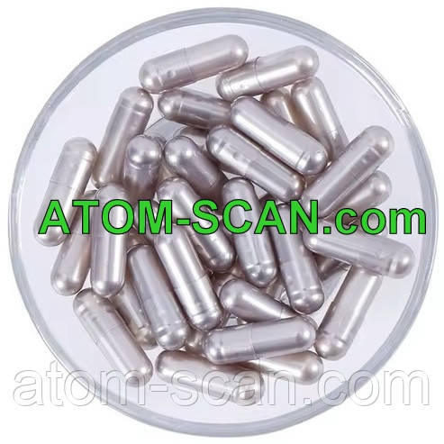 1 штука Капсула "ЖЕМЧУГ СРІБЛО" ПЕРЛАМУТР МЕТАЛІК размер 00 (0,95мл = 23,4мм*8,2мм), фото 1