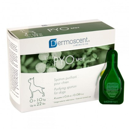 Краплі для профілактики шкірних захворювань у собак малих порід Dermoscent PYOspot (4х0,6 мл)