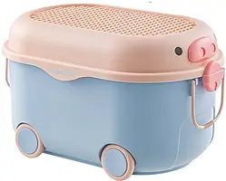 Багатофункціональний ящик для зберігання іграшок POPPET "Свинка Блу" на колесах великий