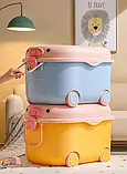 Багатофункціональний ящик для зберігання іграшок POPPET "Свинка Блу" На колесах середній, фото 3