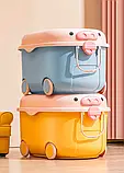 Багатофункціональний ящик для зберігання іграшок POPPET "Свинка Блу" На колесах середній, фото 4