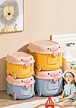 Багатофункціональний ящик для зберігання іграшок POPPET "Свинка Блу" На колесах середній, фото 5