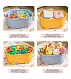 Багатофункціональний ящик для зберігання іграшок POPPET "Свинка Блу" На колесах середній, фото 7