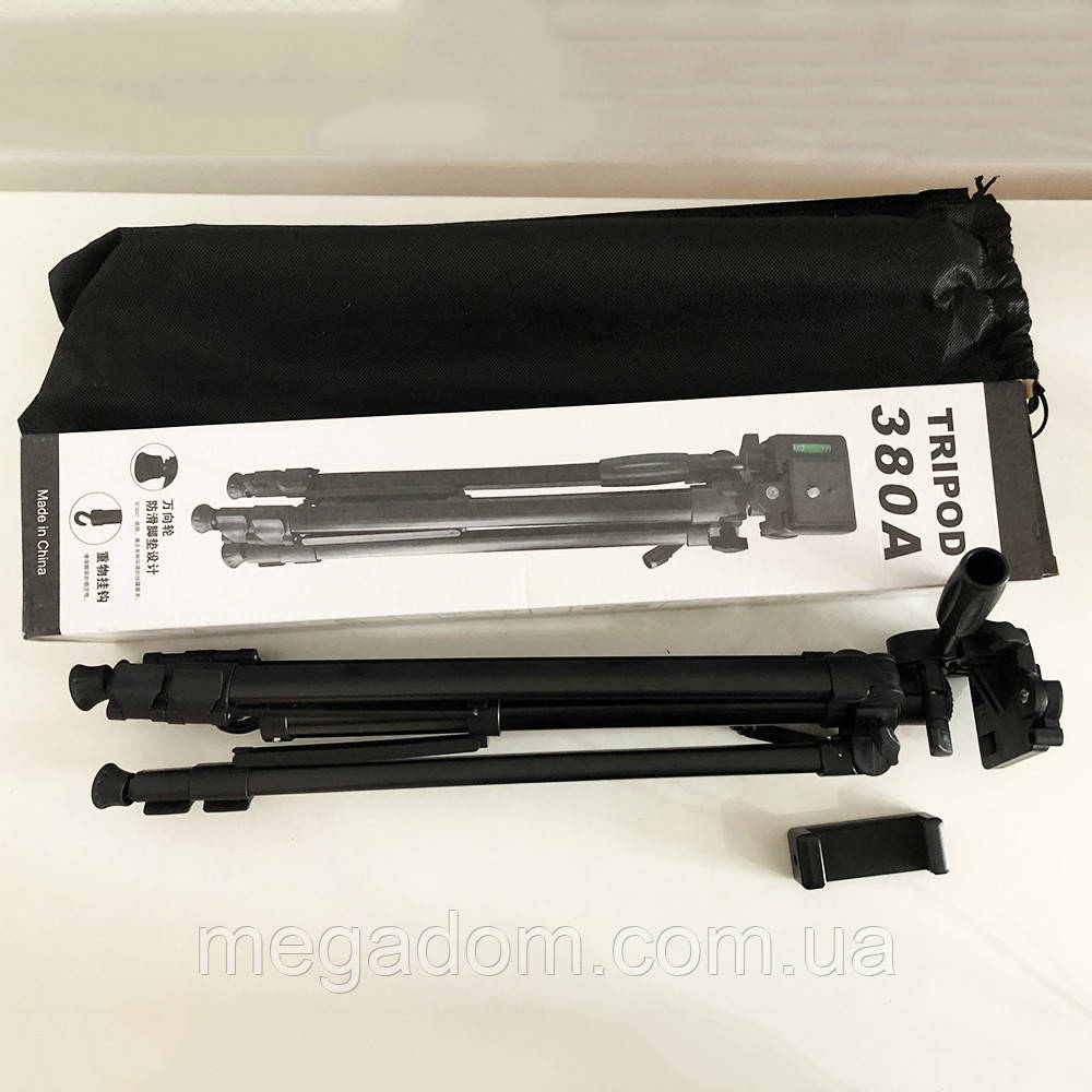 Стійка студійна стійка для камери TriPod 380A 0.50-1.35м, Штатив для телефона, Стійка XM-257 для софтбокса