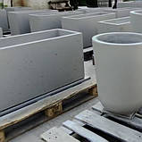 Бетонний вазон серія "Прямокутник" для квітів та дерев, для вулиці, саду, дачі та тераси, фото 4