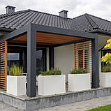 Бетонний вазон серія "Прямокутник" для квітів та дерев, для вулиці, саду, дачі та тераси, фото 6