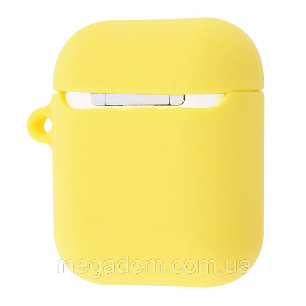 Чохол для AirPods силіконовий з FC-220 метеликом жовтий