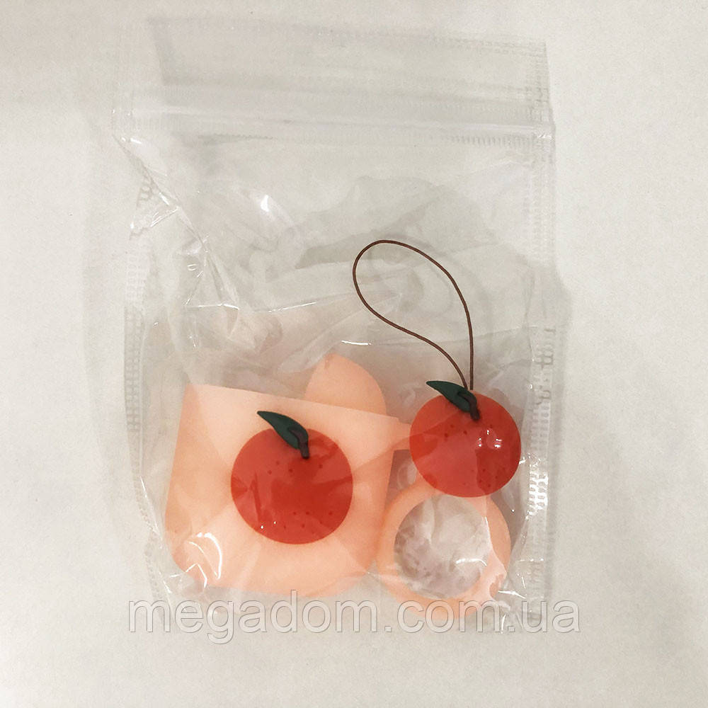Чохол для AirPods силіконовий помаранчевий DV-761 з персиком