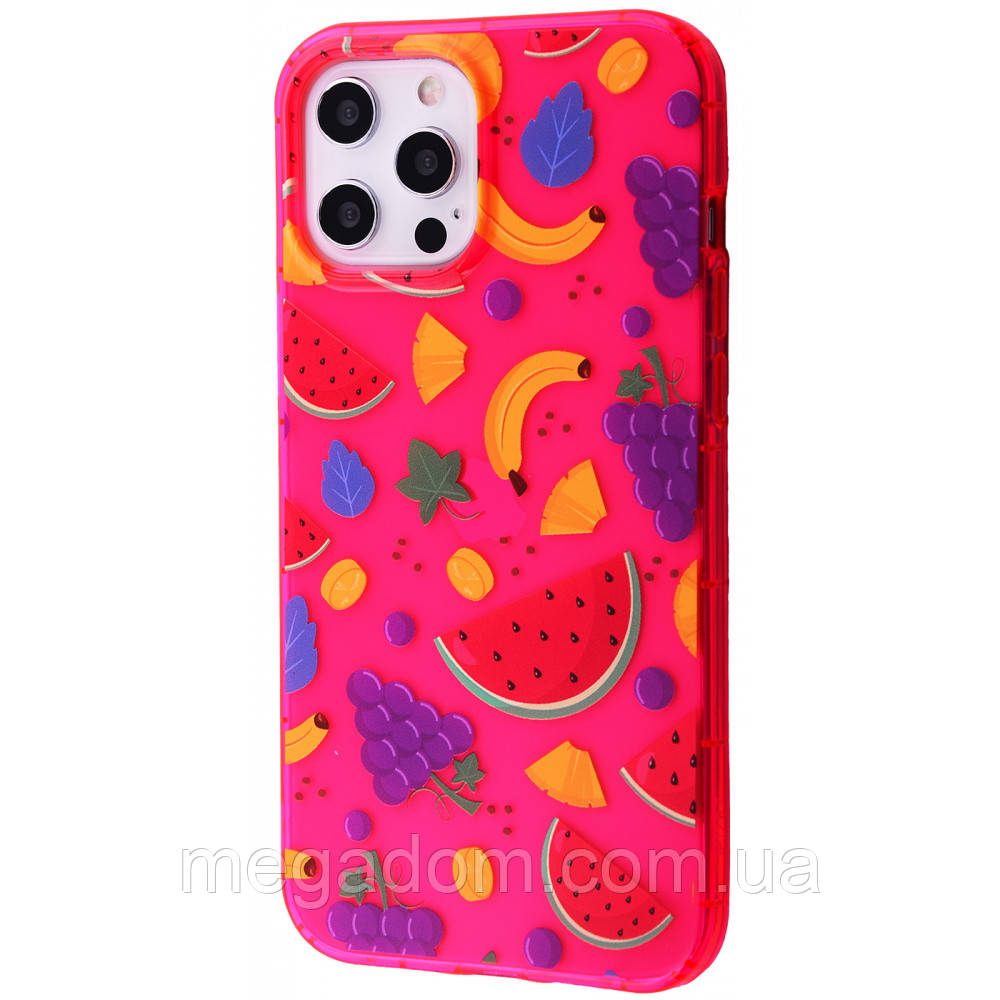 Чохол для Apple Iphone 12 Pro Max фрукти. SQ-755 Колір рожевий
