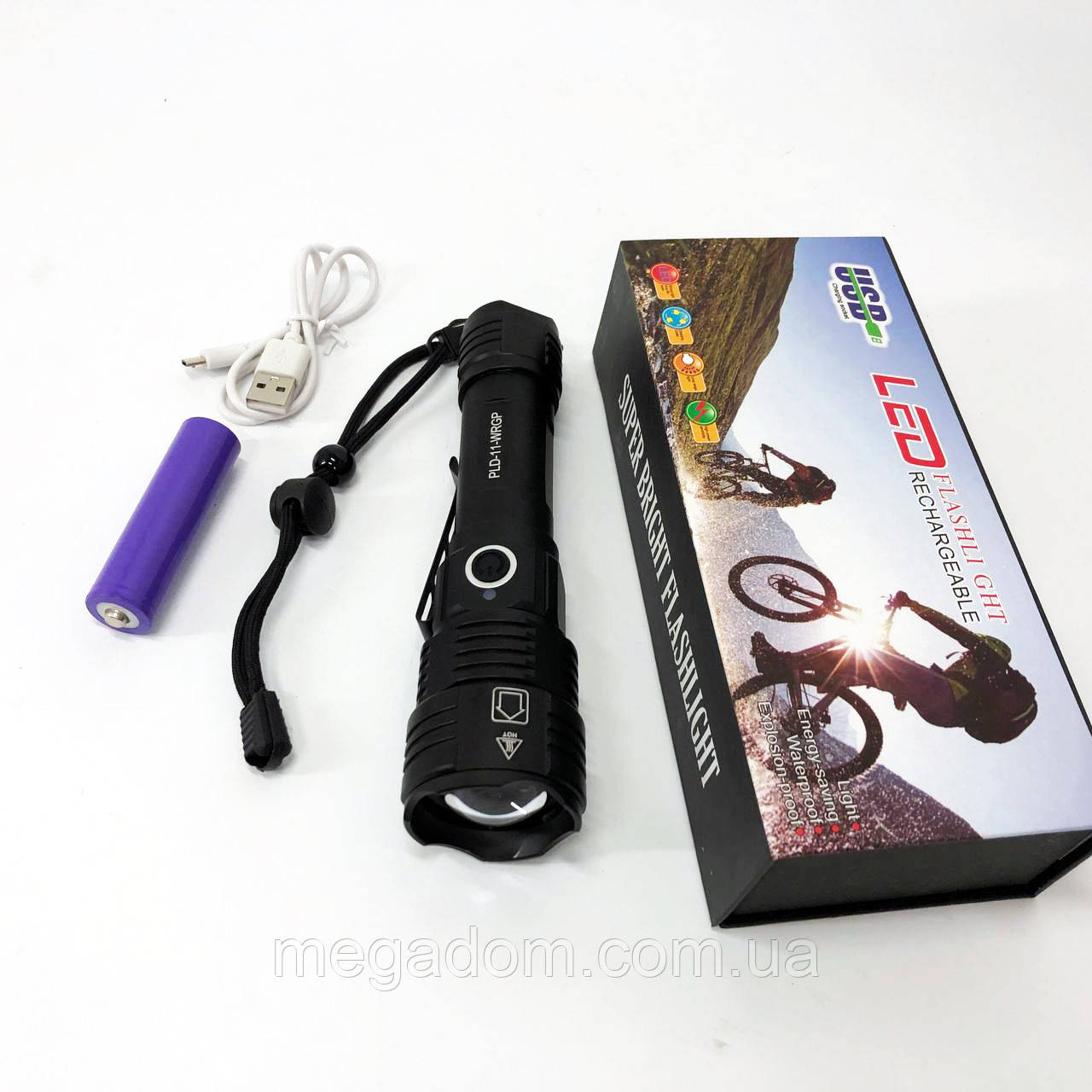 Гарний ліхтарик PLD-11-4XPE(RGB), Лед ліхтар потужний на вулицю, Тактичний DJ-638 ліхтар ручний