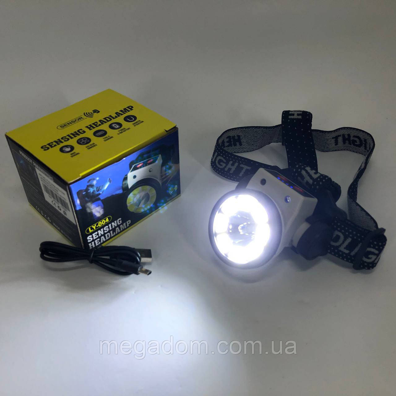 Налобник туристичний PLD-LY004-XPE+COB, Ліхтарик на голову для роботи, Налобний ліхтарик з UK-422 usb зарядкою