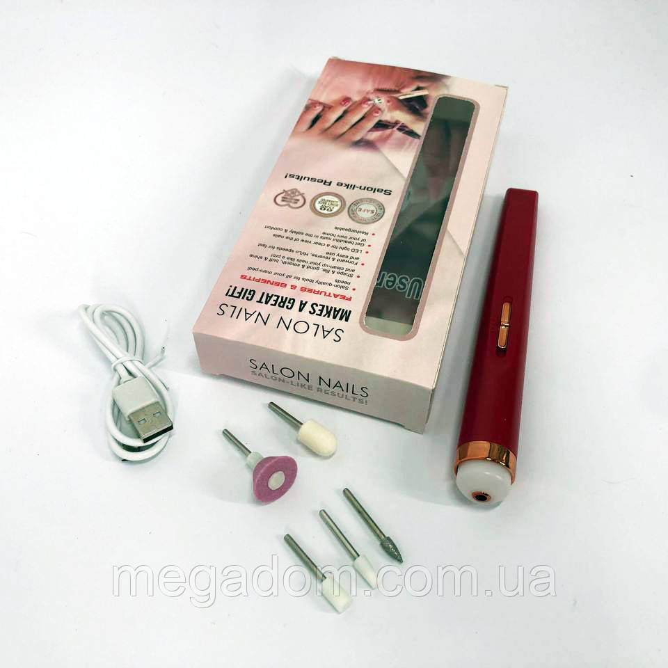 Фрезер для нігтів для зняття манікюру Flawless Salon Nails красный, Потужний GL-941 манікюрний фрезер